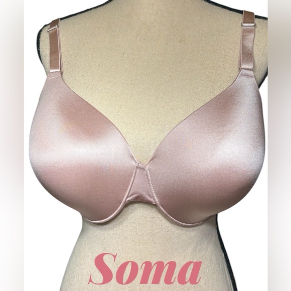 Soma-nude pink 40D bra. Vanishing back, full coverage underwire. Like new cond! - Picture 1 of 12